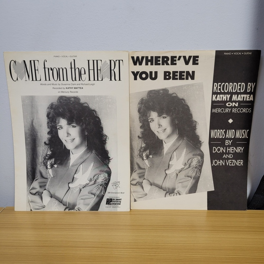 Kathy Mattea Come From The Heart Where've You Been Sheet Music 1987 1989 Piano